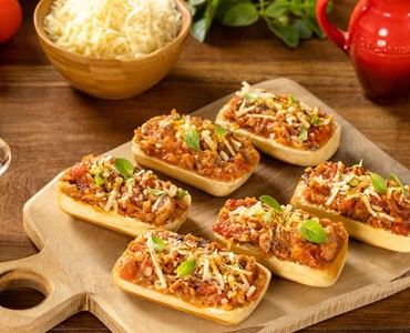 Mini pizzas de Nutrellinhas com sardinha