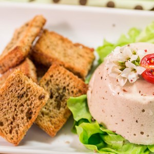 Mini terrine de atum com torradinhas